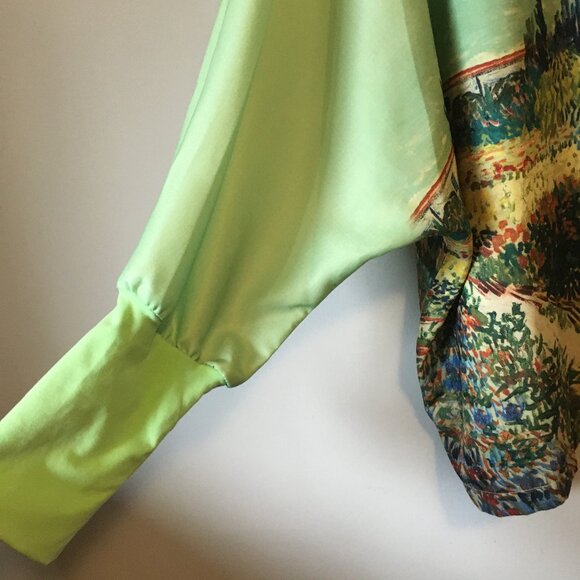 Vincent Van Gogh Fields Dolman Sleeve Top - Picture 9 of 12